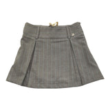 MANILA GRACE gonna tinta unita con fantasia a righe Grigio per Bambina MFBF24G223 GRIGIO MANILA GRACE 