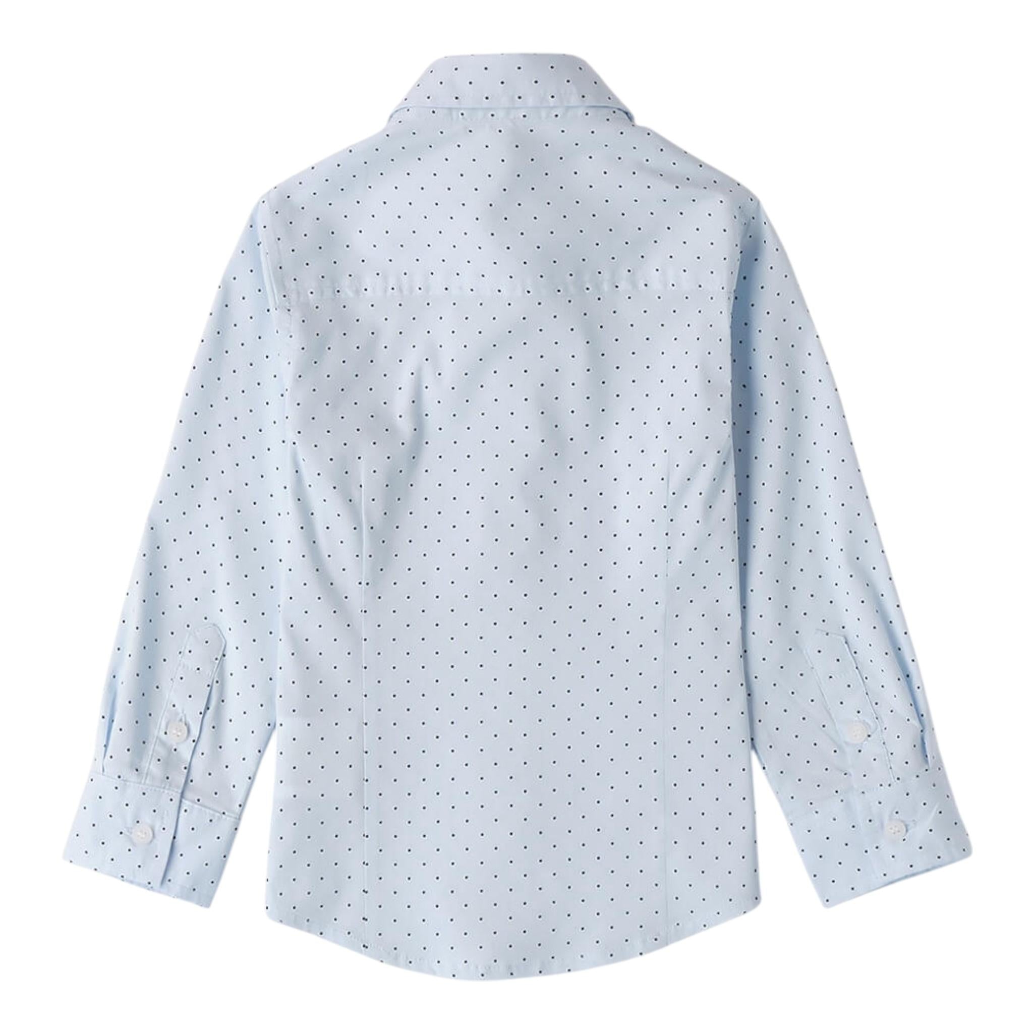 Sarabanda Camicia Manica Lunga Tinta Unita Fantasia Pois per Bambino 0A124 AZZURRO SARABANDA 
