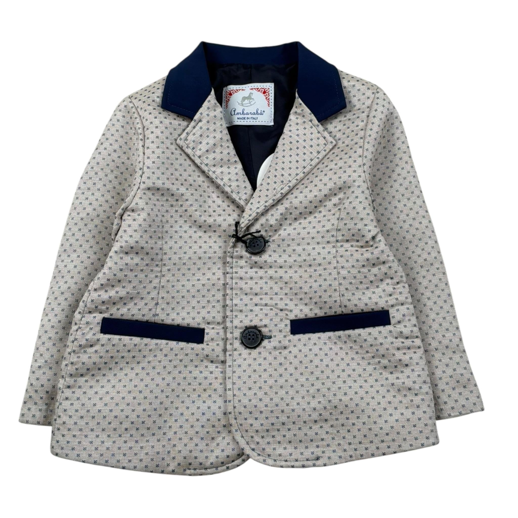 Ambaraba Giacca Tinta Unita Microfantasia per Neonato FM32060 BEIGE AMBARABA 