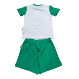Bikkembergs Completo 2 Pezzi T-Shirt-Bermuda Bicolore per Bambino BK3417J BIANCO/VERDE BiKKEMBERGS 