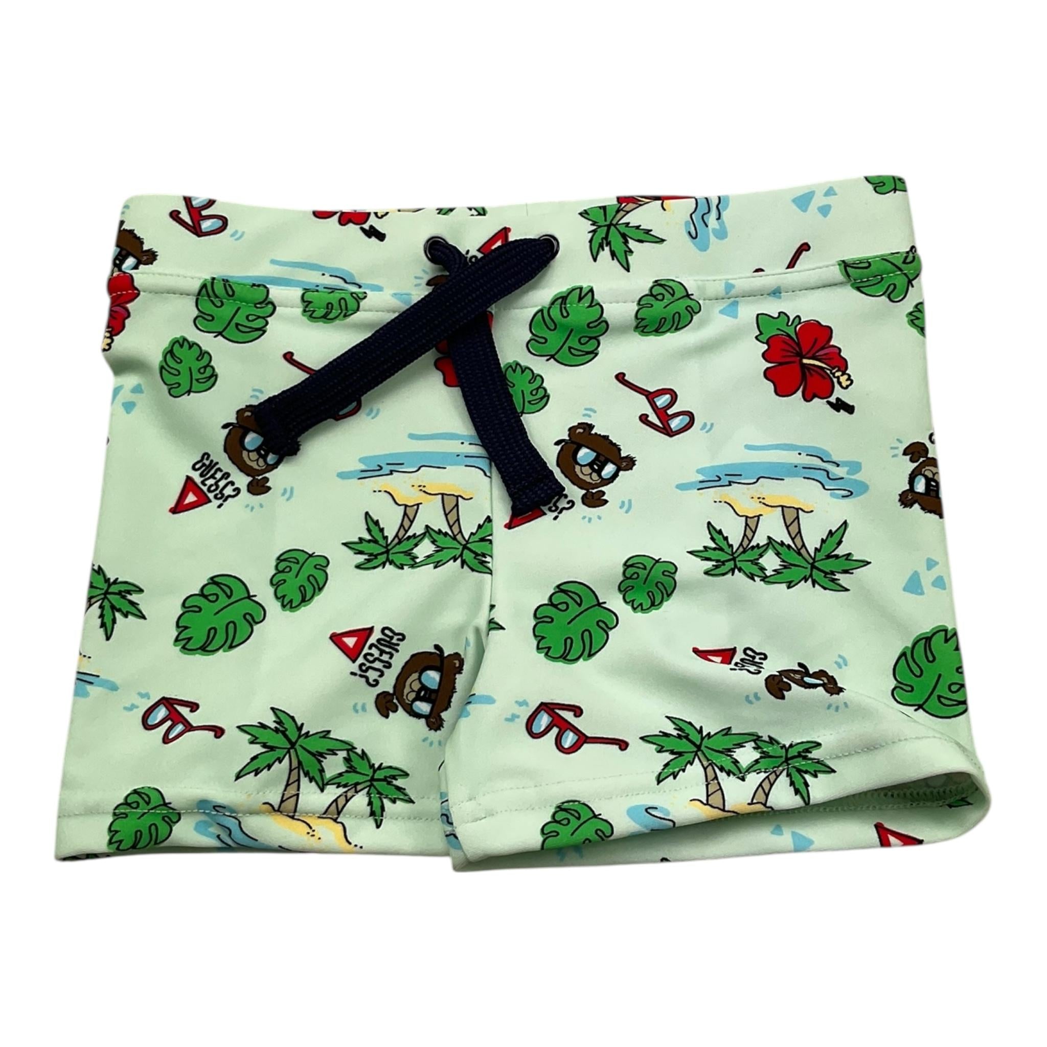 Guess Costume Tinta Unita con Stampe per Neonato I5GZ00MC052 VERDE ACQUA GUESS 