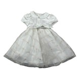 Ambaraba Abito Mezza Manica Cerimoniale Tinta Unita per Neonata FF34110 BIANCO AMBARABA 