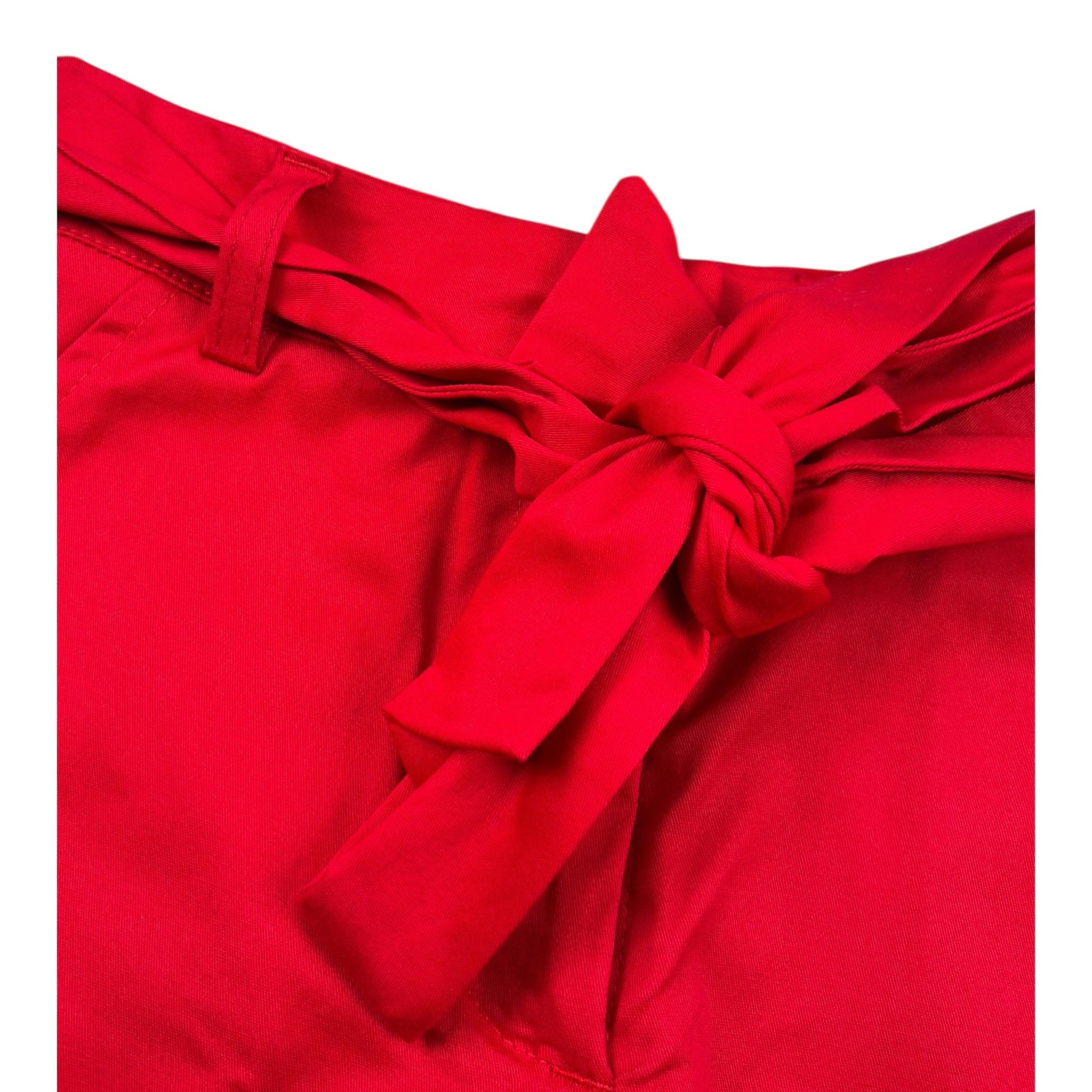 Vicolo Short Tinta Unita con Cinturino per Bambina 3146S00344X ROSSO VICOLO 