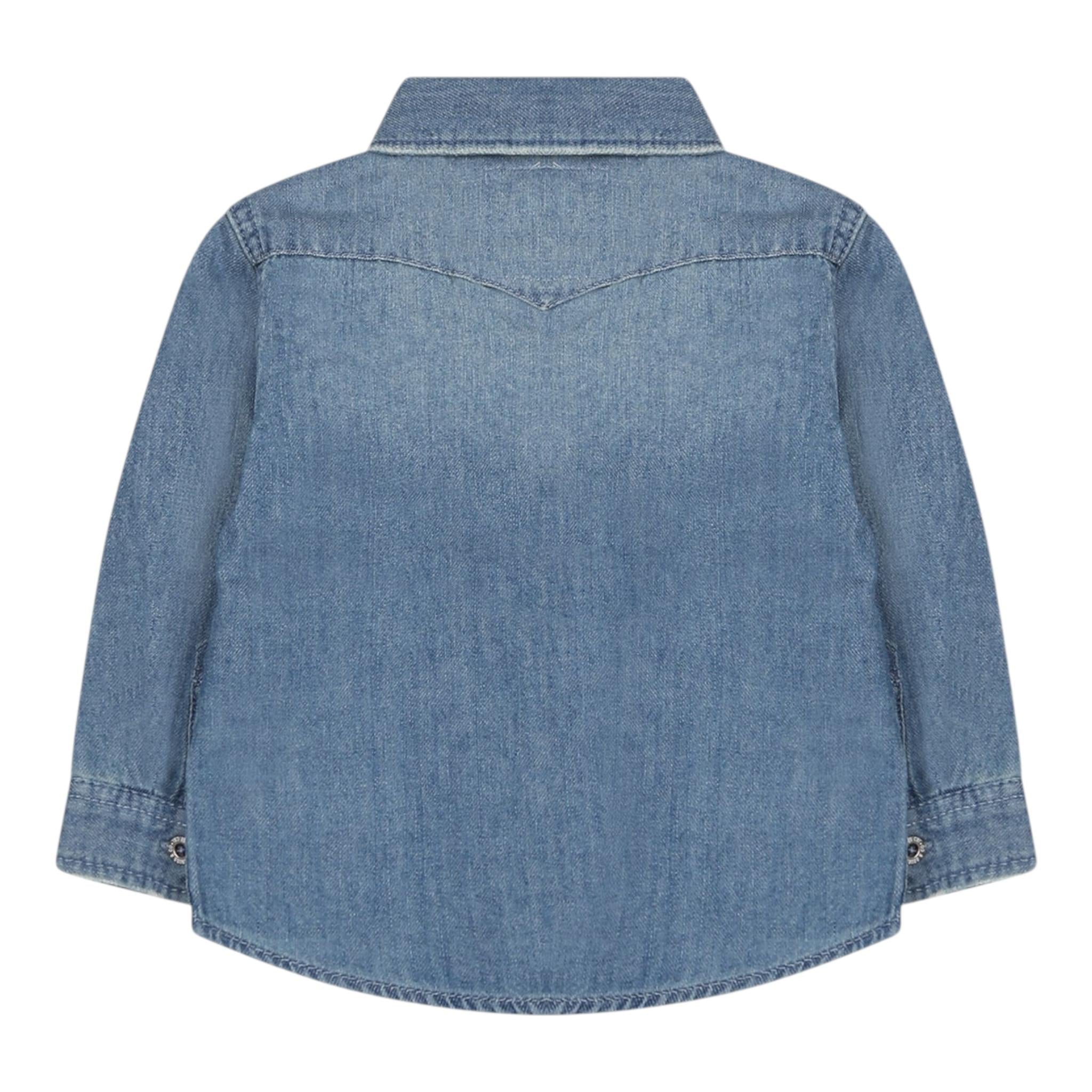 LEVI'S camicia in denim tinta unita  Azzurro per Bambino 6E6866J AZZURRO LEVI'S 