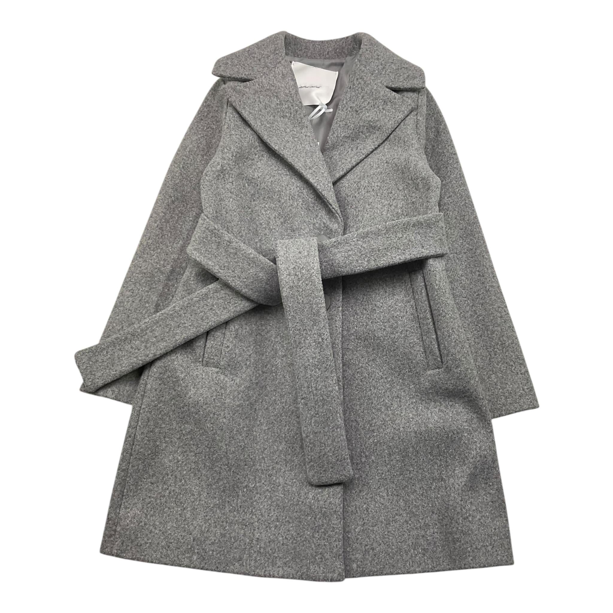 LU LU BY MISS GRANT cappotto tinta unita con cintura Grigio per Bambina LL3224 GRIGIO LU LU BY MISS GRANT 