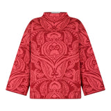 ETRO maglia tinta unita mezzo collo con fantasia Rosso per Bambina GV2A77X ROSSO ETRO 