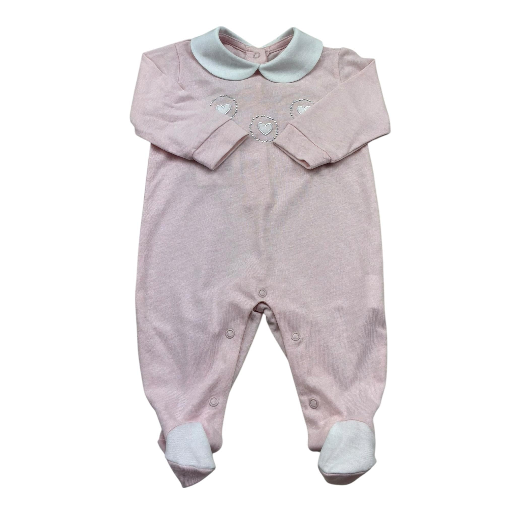 Isabel & Martinez Tutina Manica Lunga Tinta Unita con Brillantini per Neonata IM25N455 ROSA ISABEL & MARTINEZ 