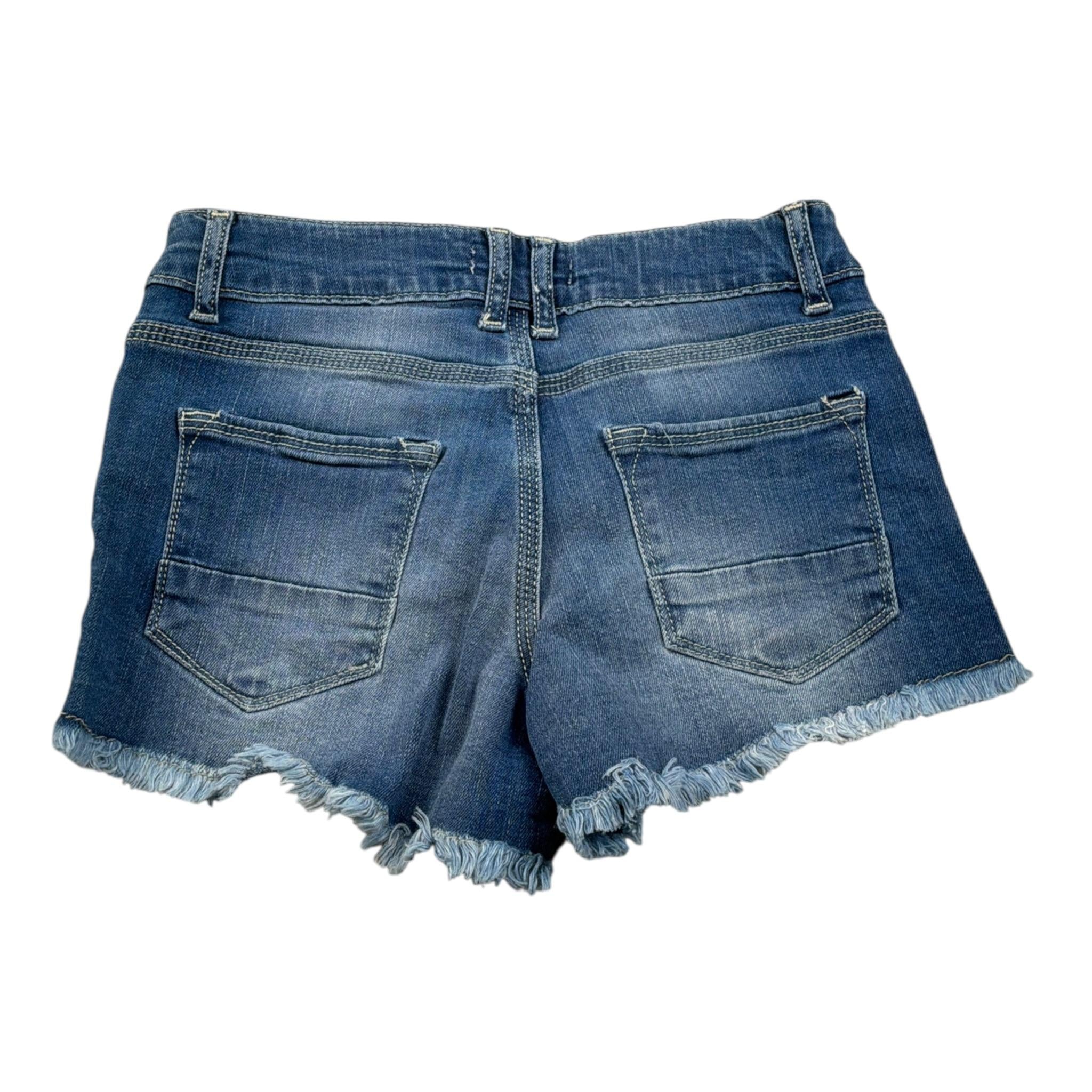 Odi Et Amo Short In Denim tinta unita con Girovita Regolabile Blu per Bambina ODJSO8847 BLU ODI ET AMO 