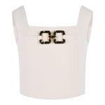 Fun & Fun Top Tinta Unita con Zip per Bambina FCJTP01134 PANNA FUN & FUN 