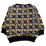 JOHN RICHMOND felpa chiusa girocollo stampa fantasia logo Nero per Neonata RIA25080FE NERO JOHN RICHMOND 