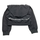 Suns  Felpa Tinta Unita con Zip E Cappuccio per Bambina MFS5109D NERO SUNS 