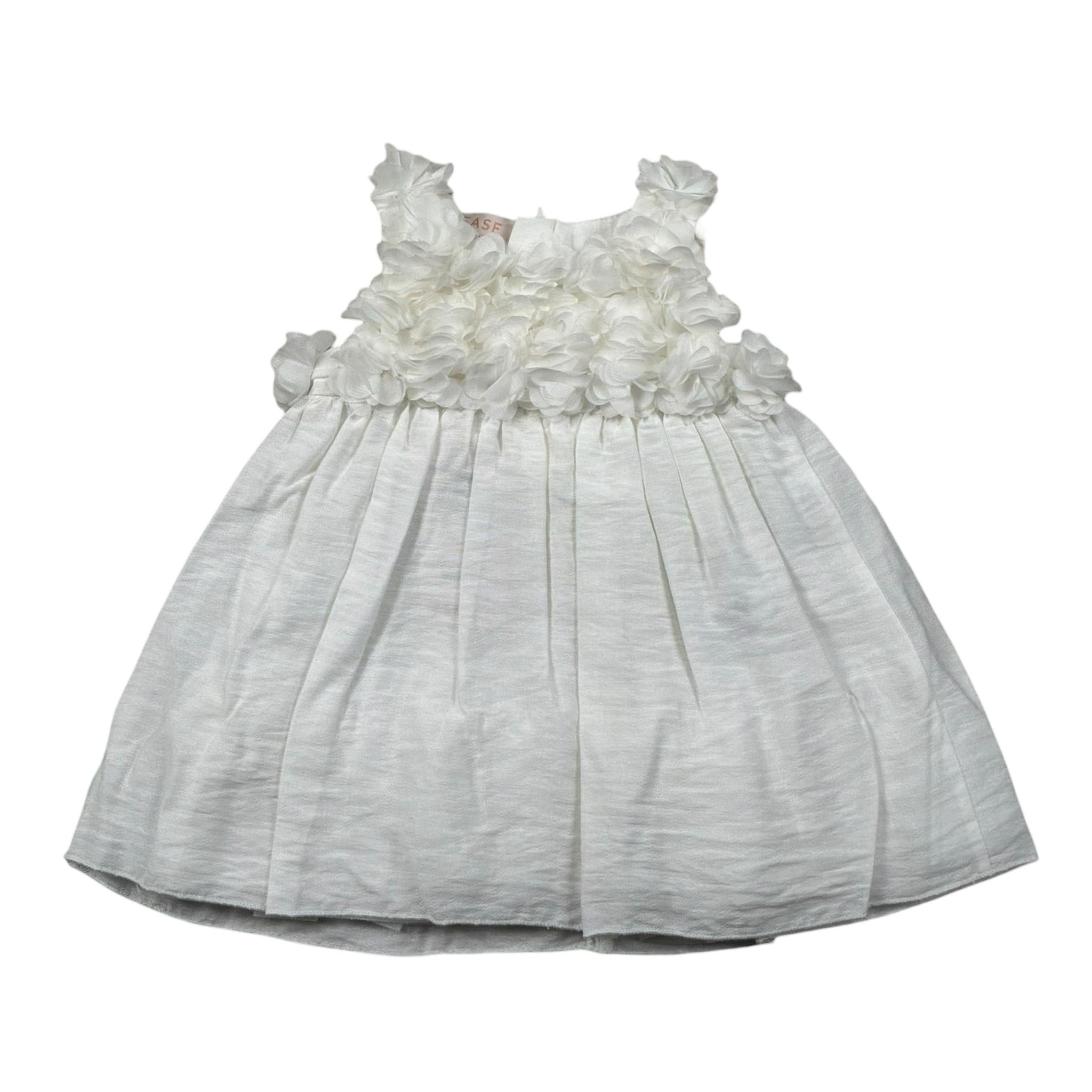 Please Abito Giromanica Tinta Unita con Tulle per Neonata AB36370G73 BIANCO PLEASE 