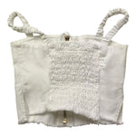 Lu Lu By Miss Grant Top Tinta Unita con Zip per Bambina LL3390 BIANCO LU LU BY MISS GRANT 