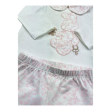 Le Bebe Completo 2 Pezzi Shirt-Ghettina Tinta Unita per Neonata LBG6291 BIANCO LE BEBE 