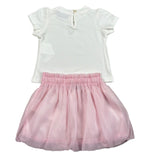 Moschino Completo 2 T-Shirt-Gonne per Neonata MDG01S BIANCO/ROSA MOSCHINO 