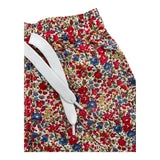 Pesciolino Rosso Costume Tinta Unita Con Fantasia Fiori Bianco Per Neonato
