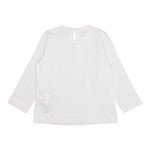 Monnalisa Shirt Girocollo Tinta Unita con Stampa per Neonata 39D612 BIANCO MONNALISA 