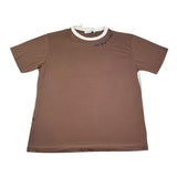 Manuel Ritz T-Shirt Girocollo Tinta Unita per Bambino MR3050 MARRONE MANUEL RITZ 