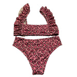 Island Coco Costume 2 Pezzi Fantasia Maculata per Bambina ICJ840J FUXIA ISLAND COCO 