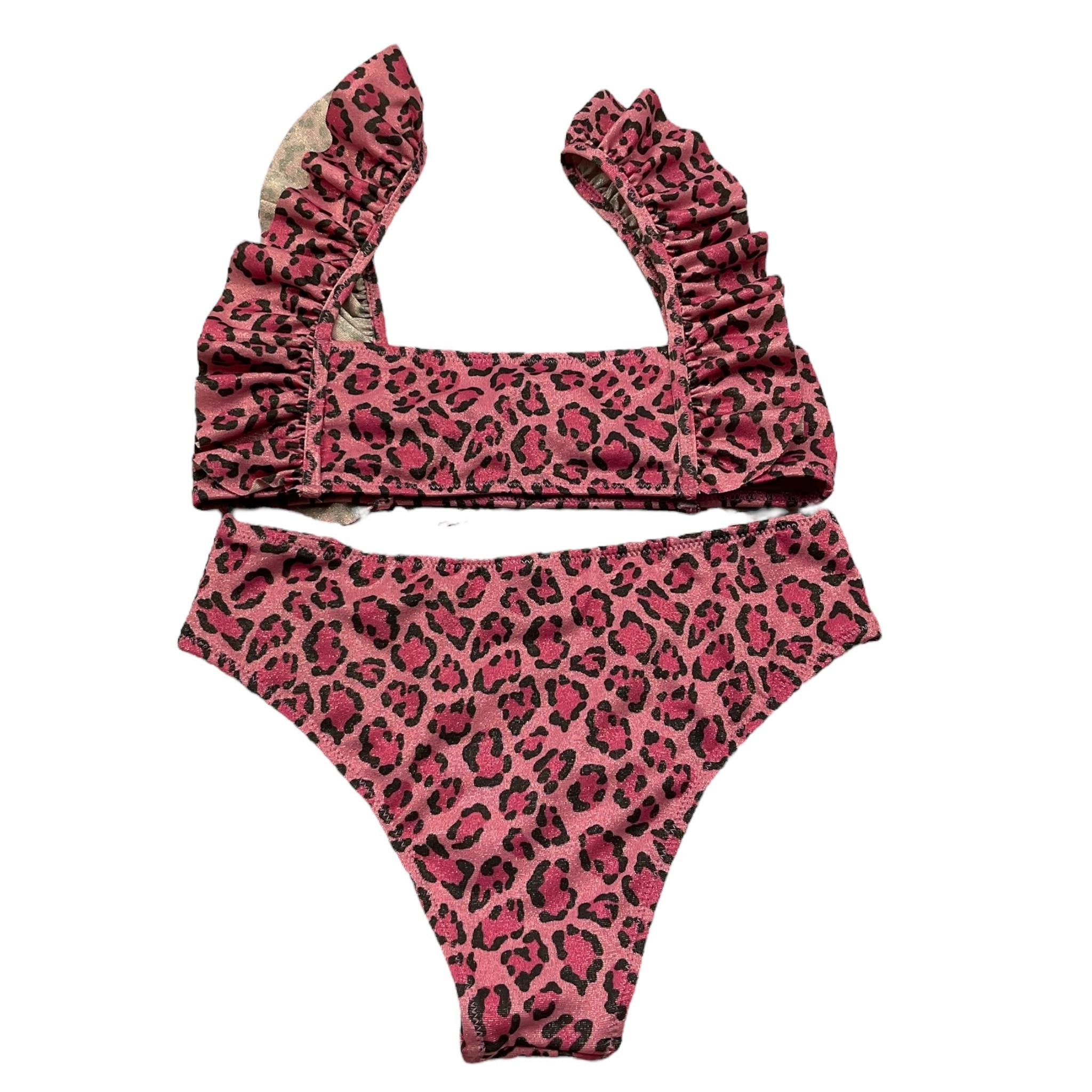 Island Coco Costume 2 Pezzi Fantasia Maculata per Bambina ICJ840J FUXIA ISLAND COCO 