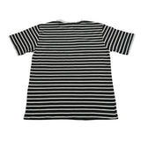 Paolo Pecora T-Shirt Girocollo tinta unita con Stampa A Righe Nero per Bambino P2668 NERO PAOLO PECORA 