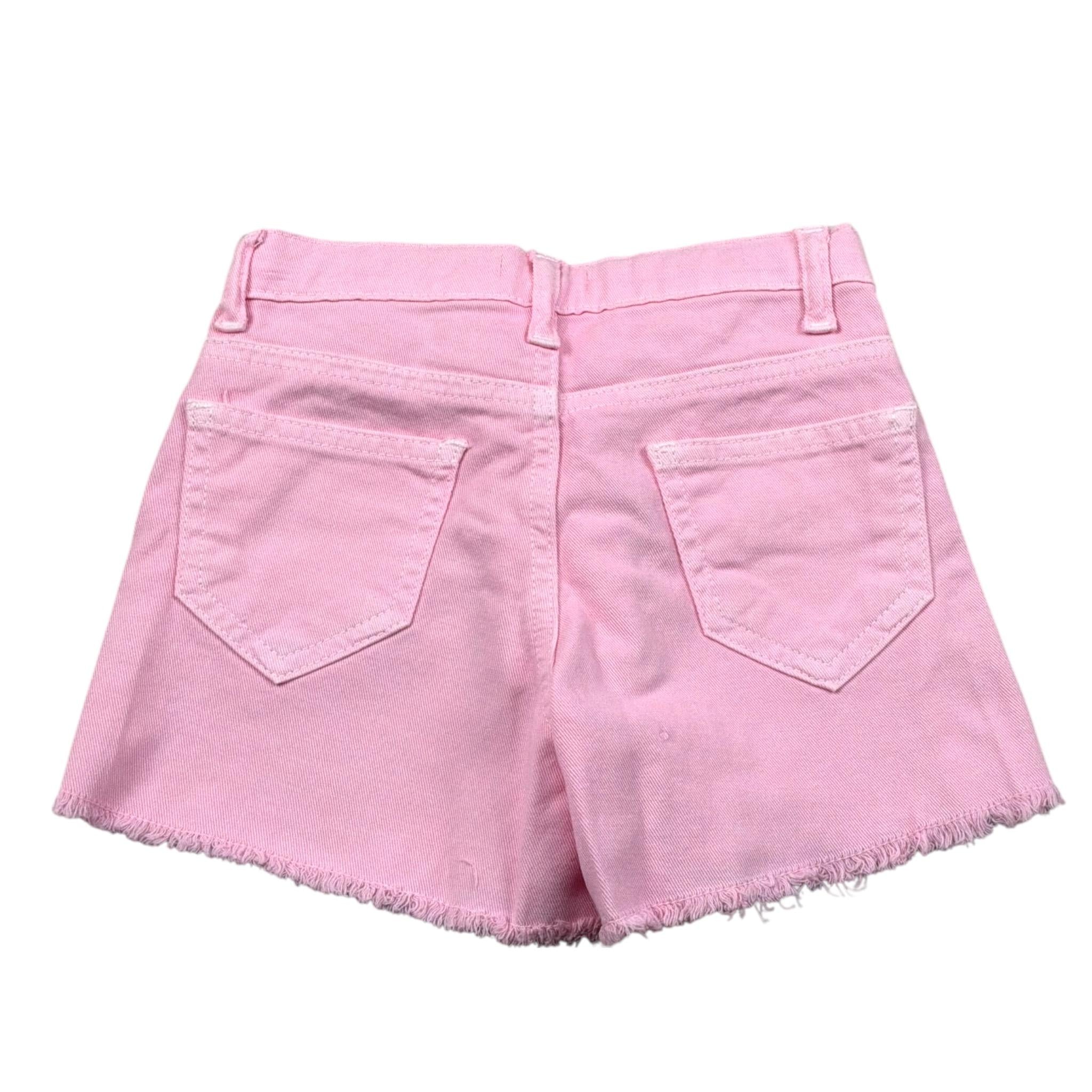 M+E' Short In Denim tinta unita con Girovita Regolabile Rosa per Bambina UE1704XX ROSA M+E' 