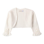 Sarabanda Coprispalle Tinta Unita con Applicazioni per Bambina 0B431 BIANCO SARABANDA 