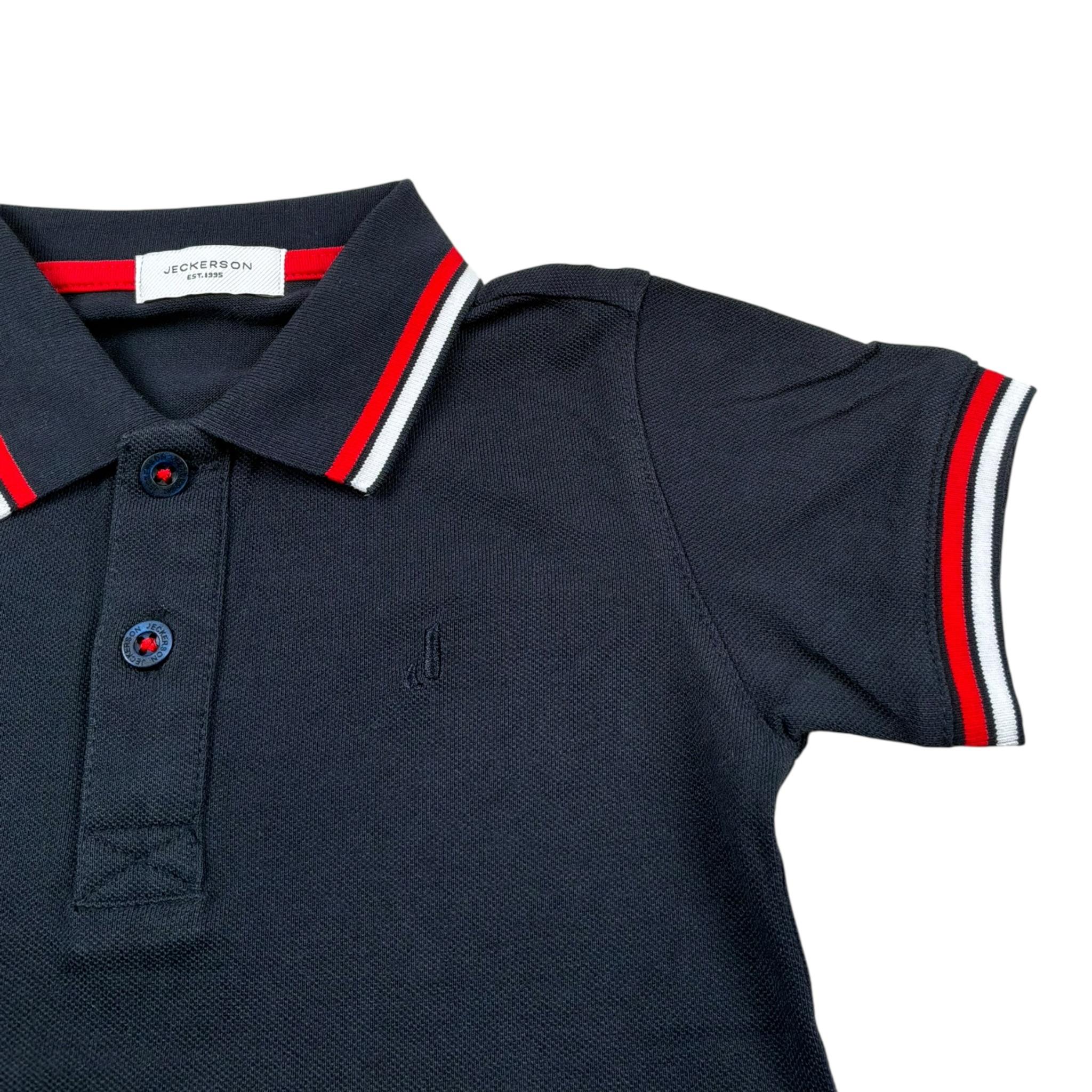 Jeckerson Polo Mezza Manica Tinta Unita per Neonato JB4022N BLU JECKERSON 