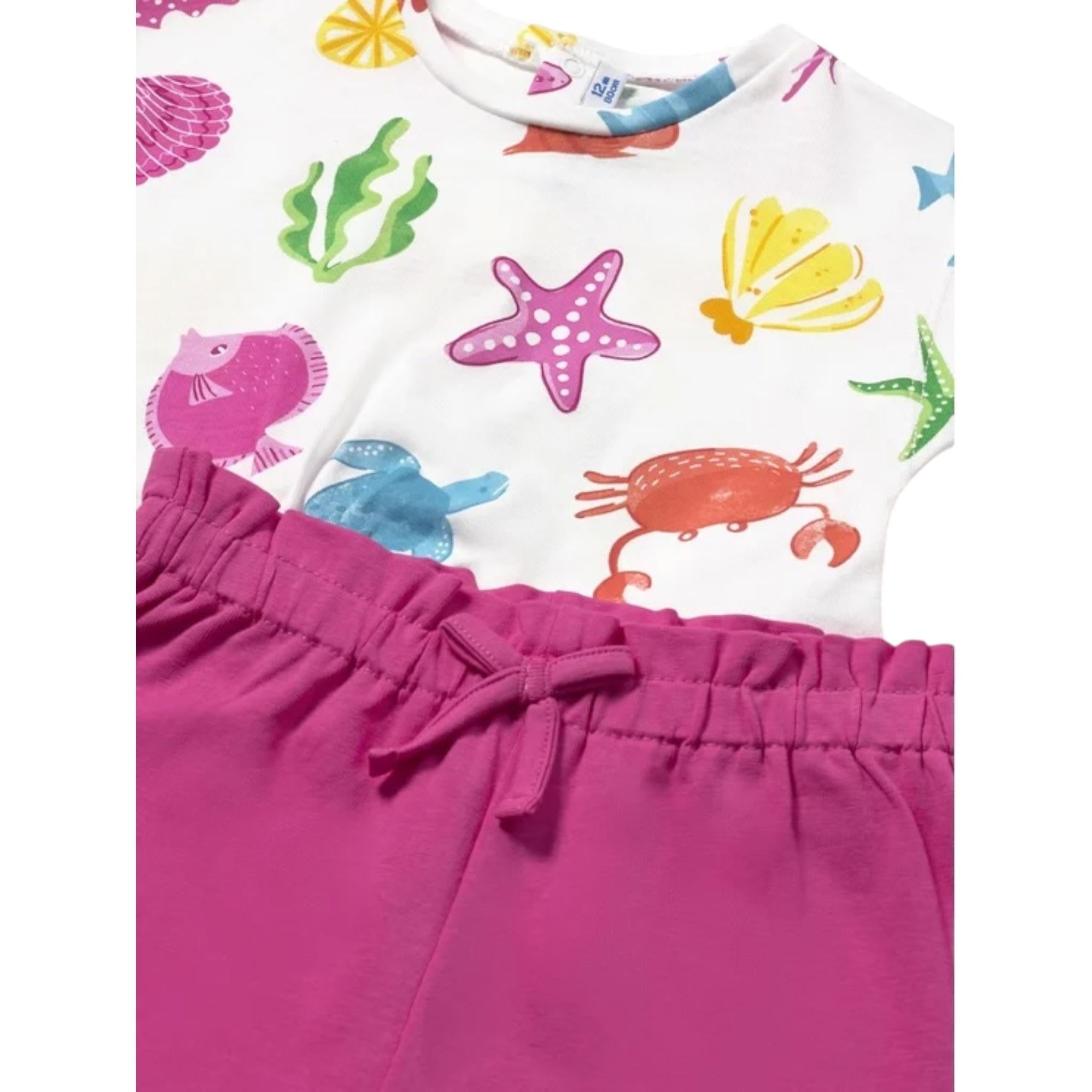 Mayoral Completo 3 Pezzi 2 T-Shirt-Short per Neonata 1232XXX BIANCO MAYORAL 