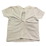 M+E' T-Shirt Girocollo Tinta Unita con Stampa per Bambina UE0909 BIANCO M+E' 