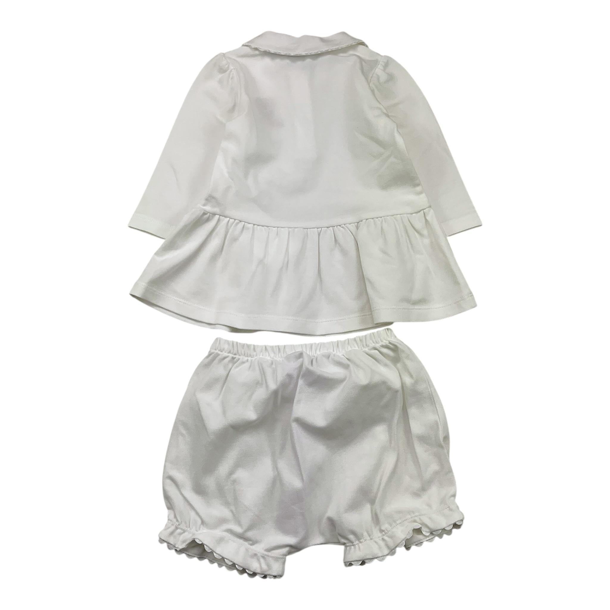 MOSCHINO completo 2pz camicia-short tinta unita Bianco per Neonata MDV0D0 BIANCO MOSCHINO 