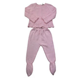 Le Bebe Completo 2 Pezzi Maglia-Ghettina Tinta Unita per Neonata LBG6279 ROSA LE BEBE 