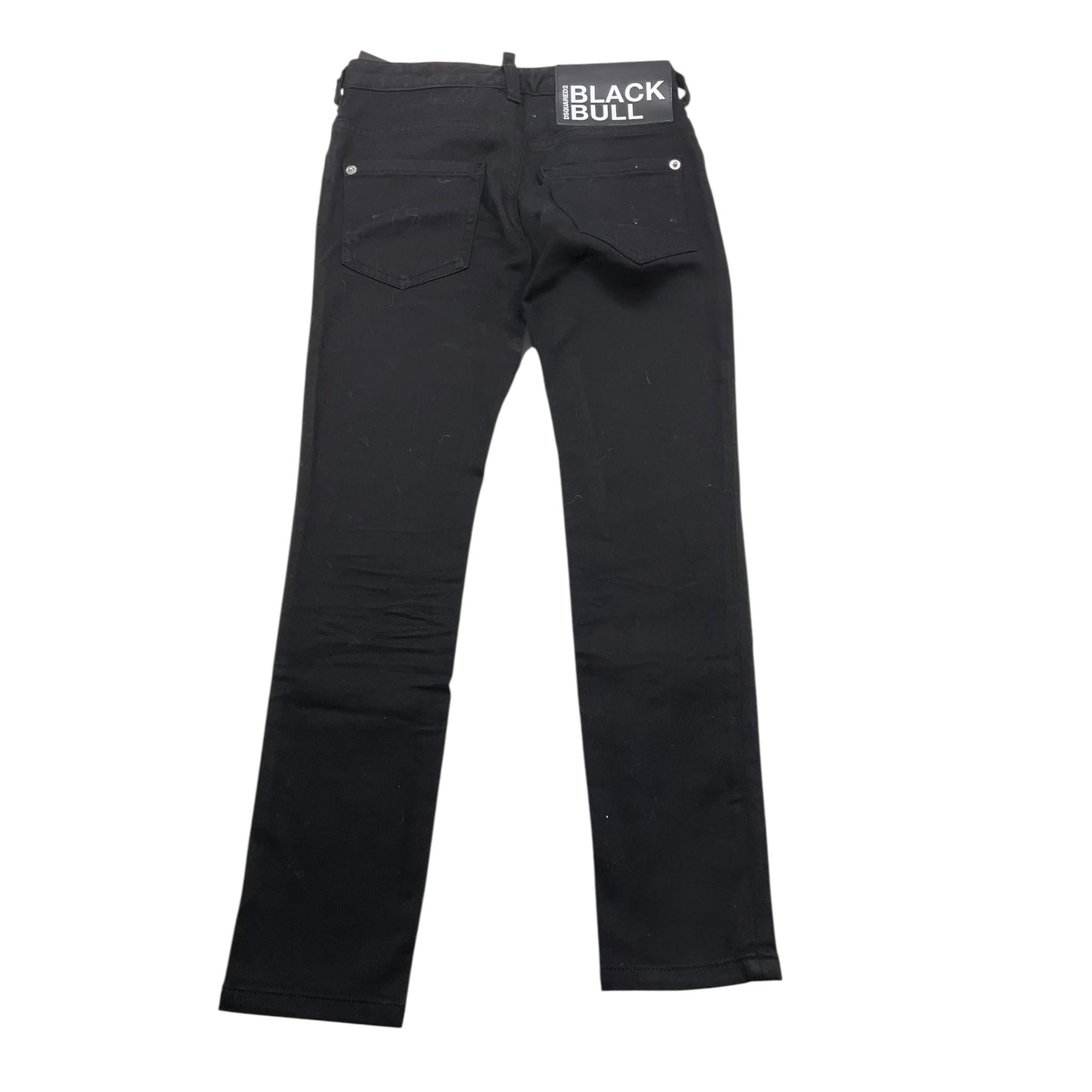 Dsquared2 Jeans Tinta Unita 5 Tasche per Bambino DQ1340D00IW NERO DSQUARED2 