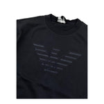 Emporio Armani Shirt Girocollo Tinta Unita con Logo per Bambino 6D4TJC BLU EMPORIO ARMANI 