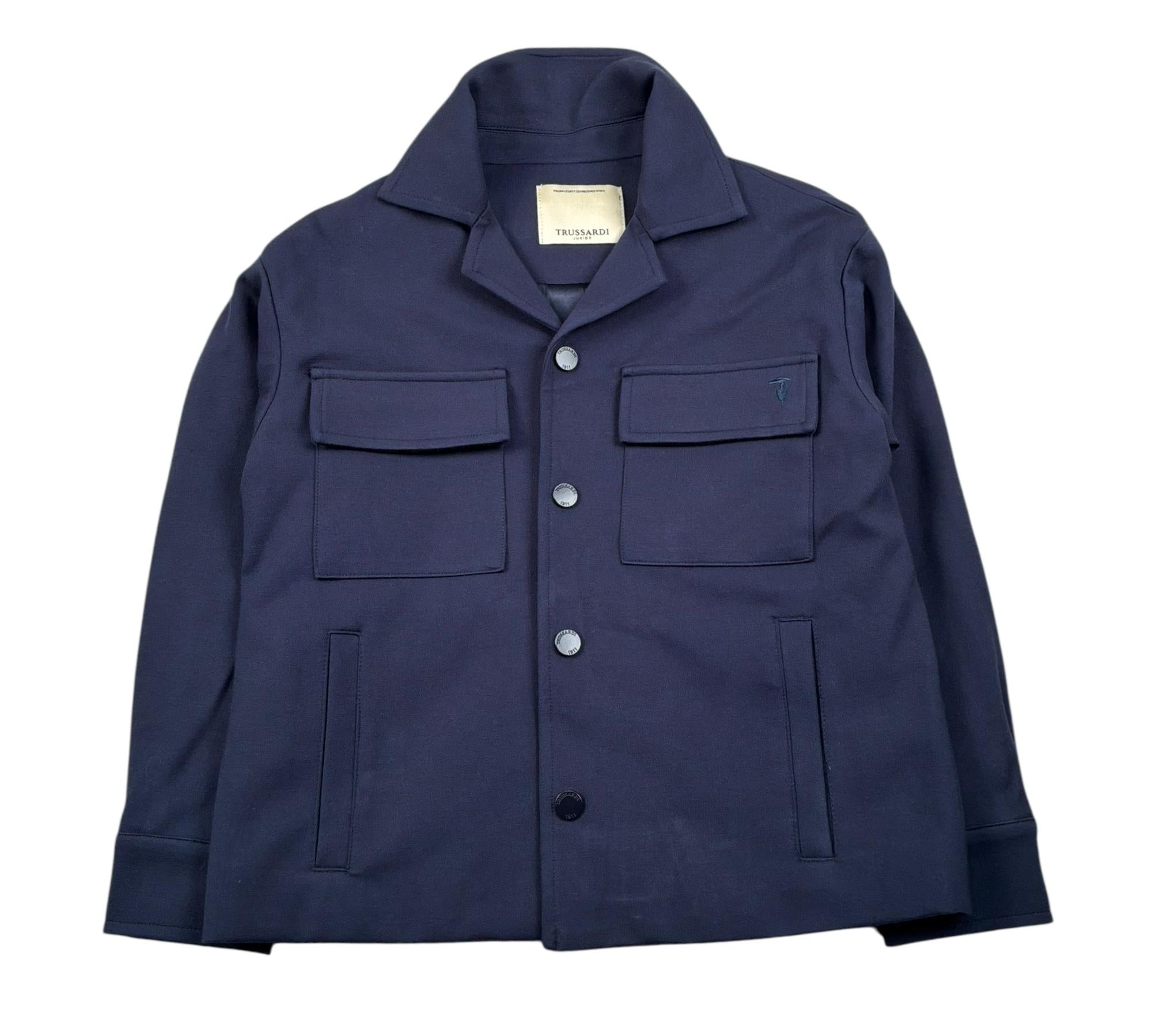 Trussardi Giacca Tinta Unita con Tasche per Bambino TBP26047GB BLU TRUSSARDI 
