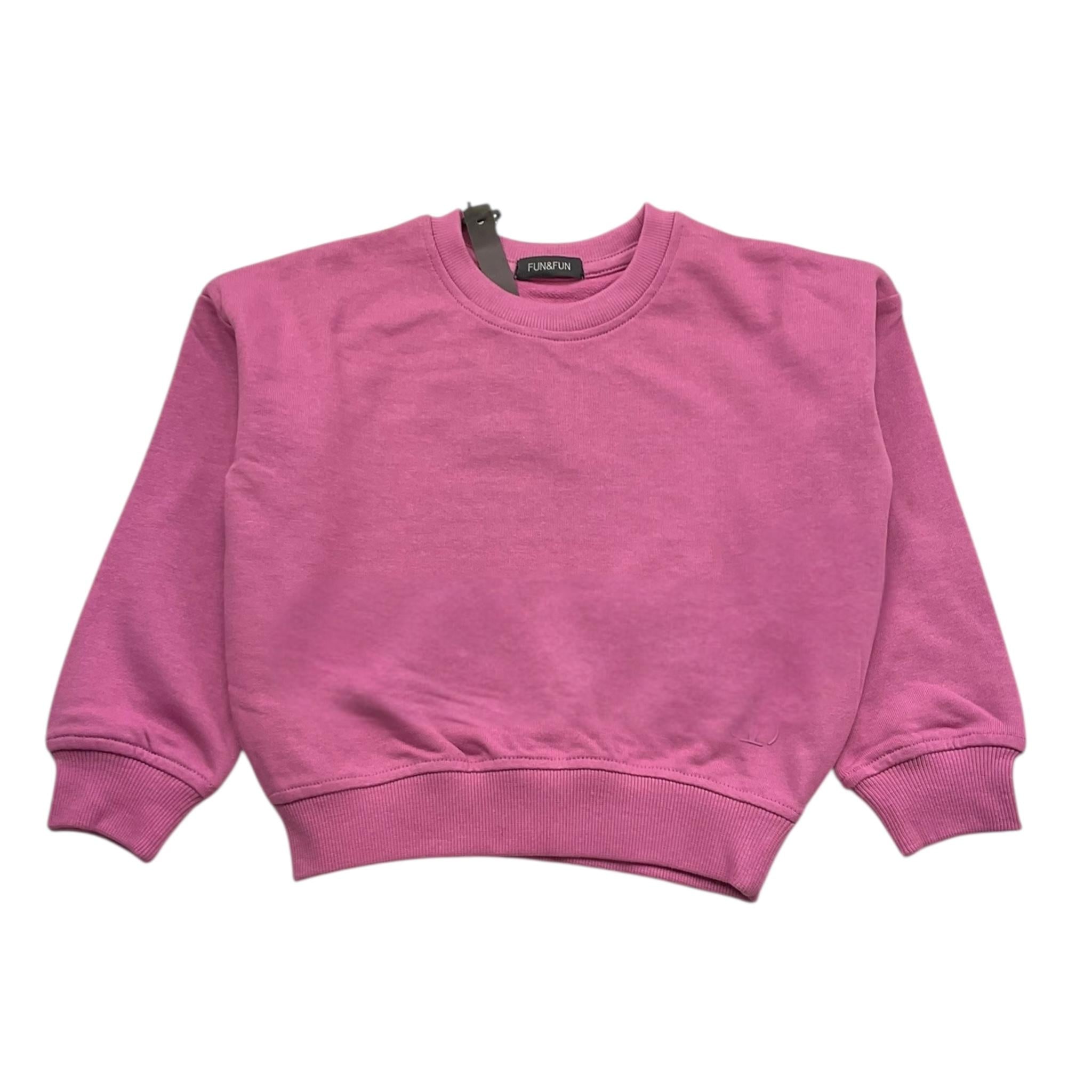 FUN & FUN felpa tinta unita girocollo Glicine per Bambina FBST00013 GLICINE FUN & FUN 