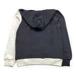 DANIELE ALESSANDRINI felpa bicolore con cappuccio e stampa Nero/bianco per Bambino 1231F00023 NERO/BIANCO DANIELE ALESSANDRINI 