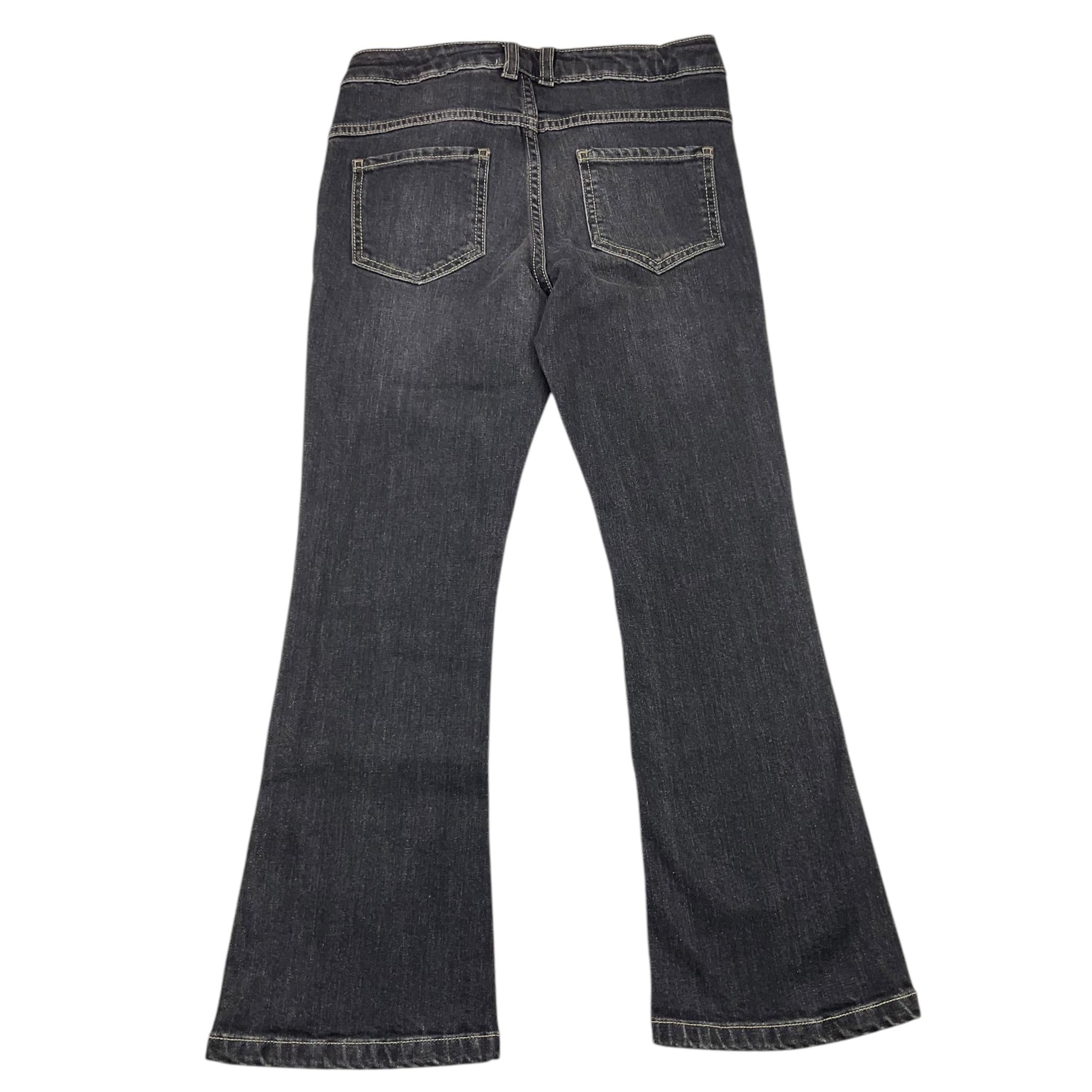 HATE LOVE jeans tinta unita modello zampa Nero per Bambina OJPT00757 NERO HATE LOVE 