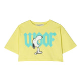 Philosophy T-Shirt Girocollo Tinta Unita Con Stampa Verde Per Bambina