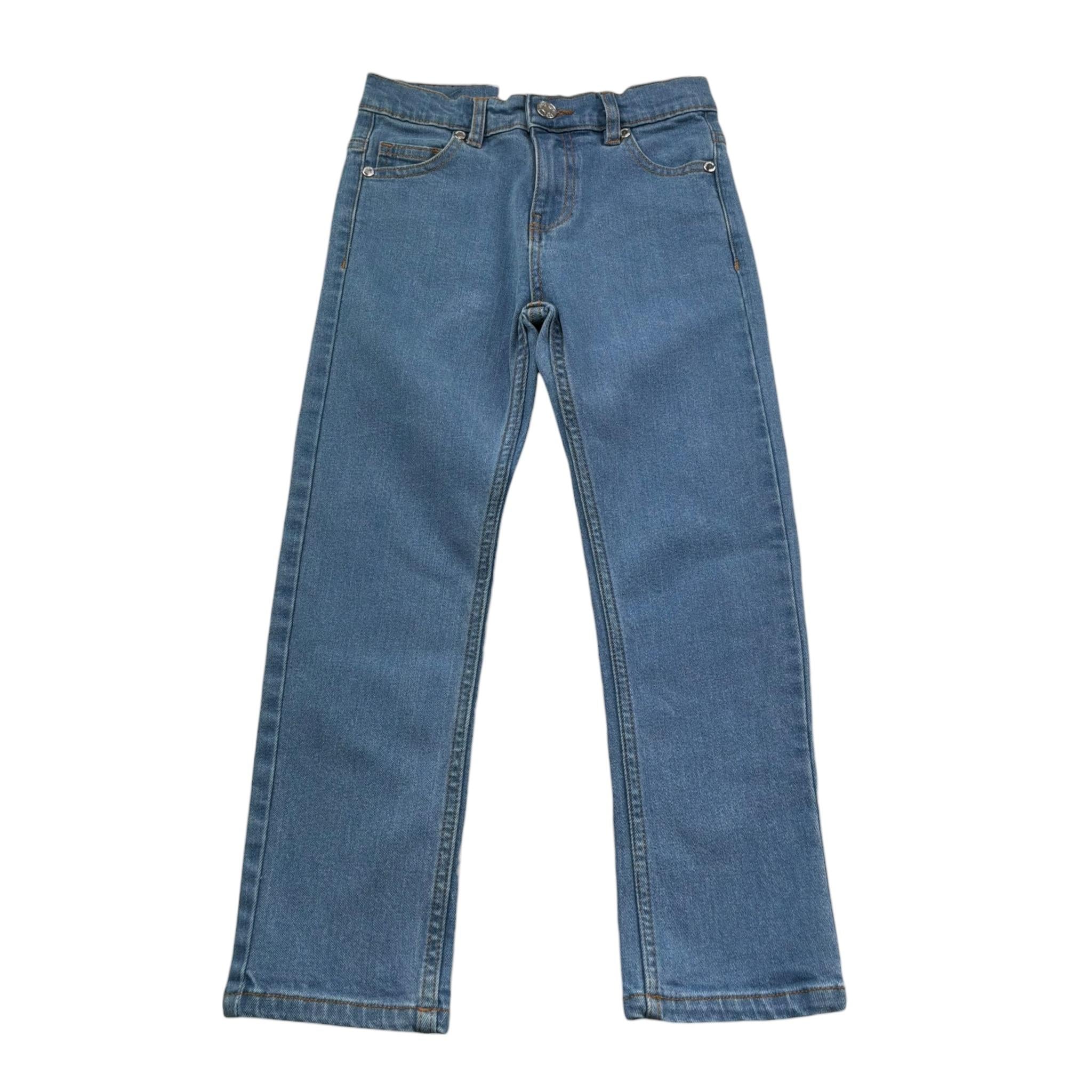 Trussardi Jeans Tinta Unita con Cuciture In Contrasto per Bambina TBP26112JE AZZURRO TRUSSARDI 