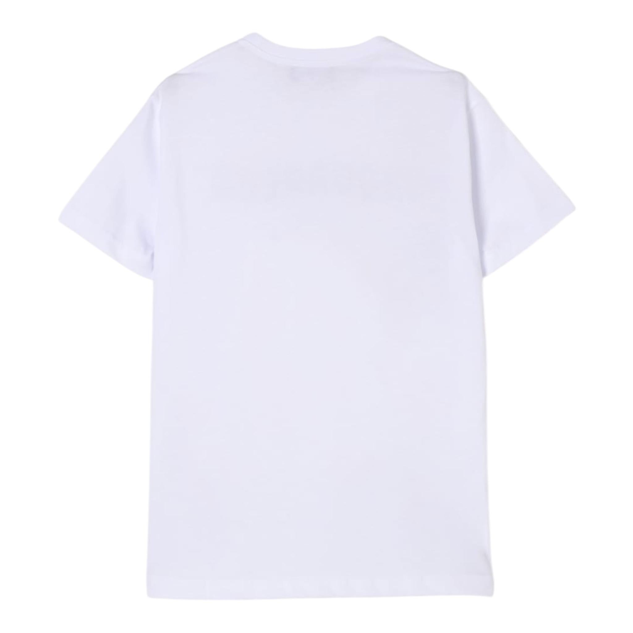 Dsquared2 T-Shirt Girocollo Tinta Unita con Stampa per Bambino DQ2753 BIANCO DSQUARED2 