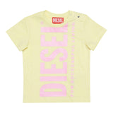 Diesel T-Shirt Girocollo Tinta Unita con Giallo per Neonata K00347 GIALLO DIESEL 