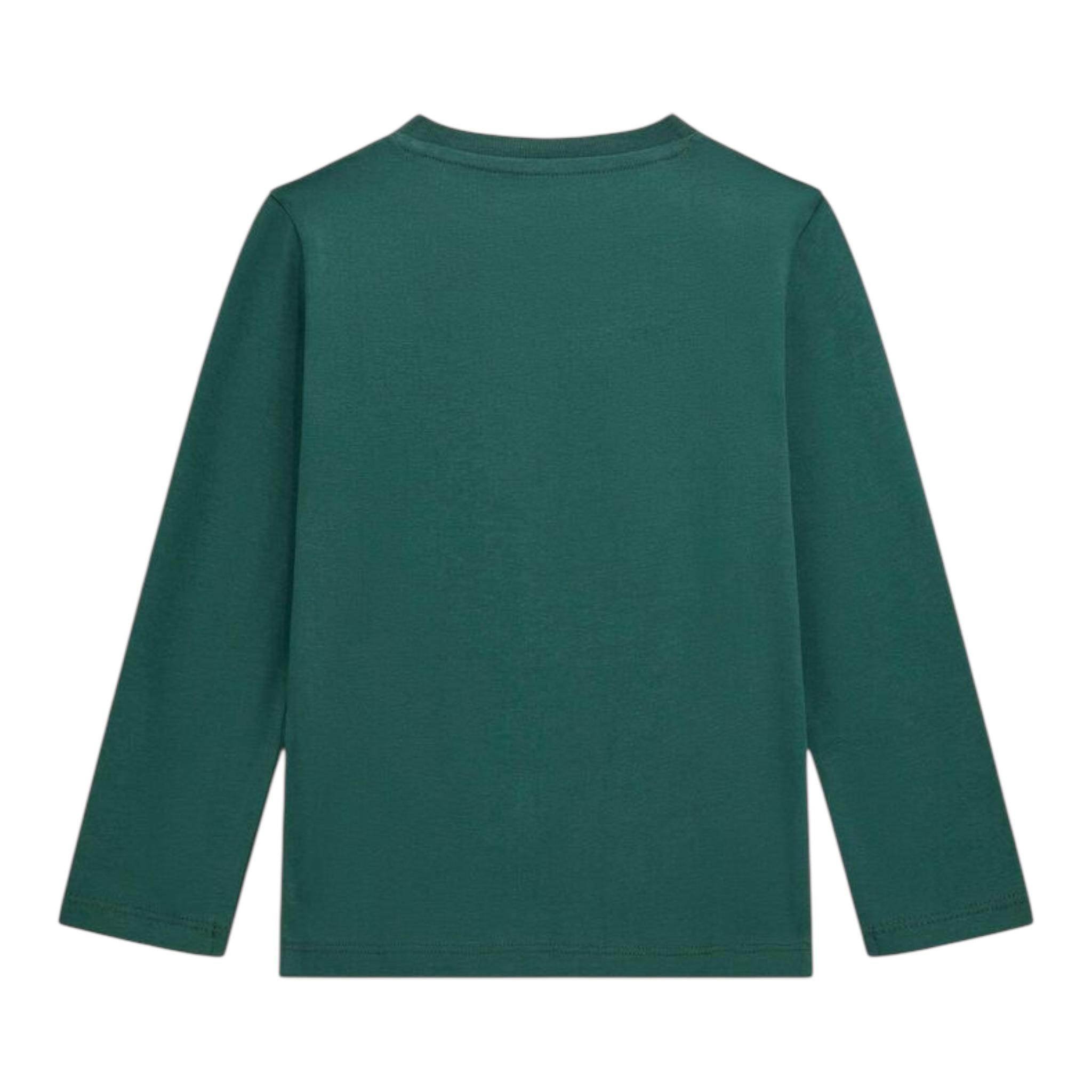Guess Shirt Girocollo Tinta Unita con Stampa per Neonato N5RI01K8HM4 VERDE GUESS 