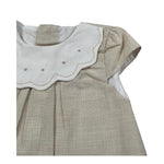 Paz Rodriguez Set Abito Mezza Manica-Coulotte Tinta Unita per Neonata 004152719X BEIGE PAZ RODRIGUEZ 