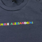 Daniele Alessandrini Einfarbiges T-Shirt mit Rundhalsausschnitt und Tasche, Blau, für Neugeborene