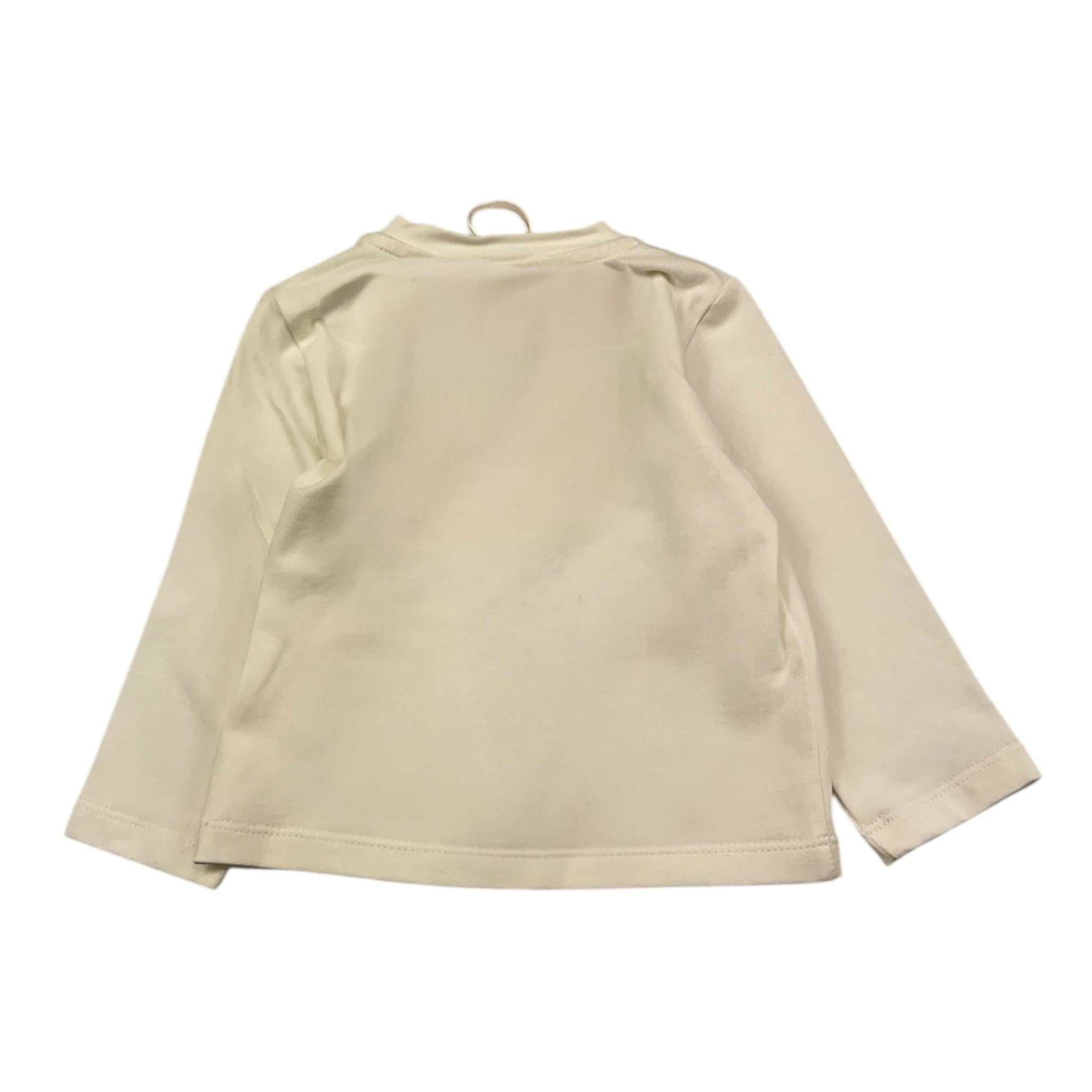 LE BEBE' shirt girocollo tinta unita con applicazione Bianco per Neonata LBB5214 BIANCO LE BEBE' 