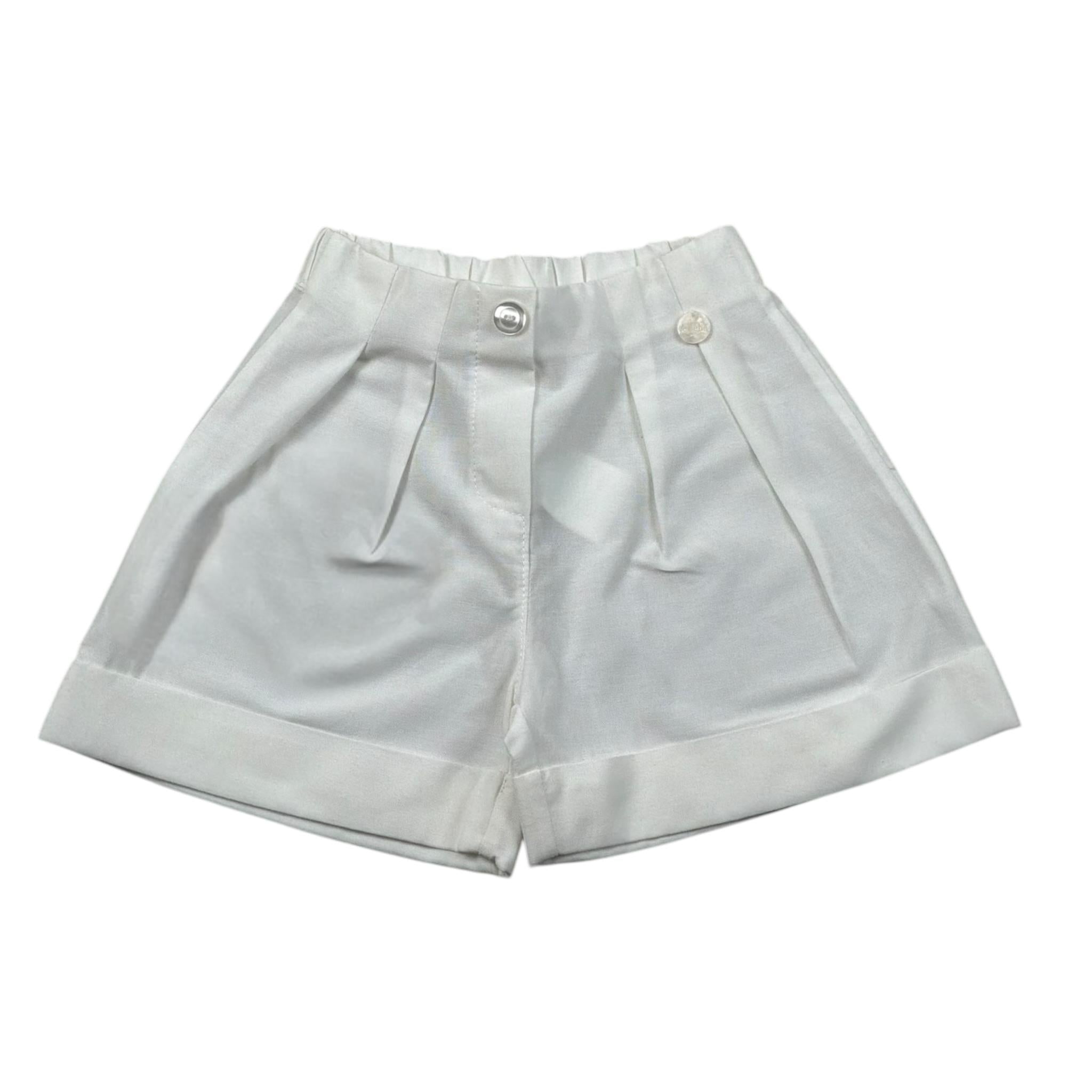 Le Bebe Bermuda Tinta Unita con Elastico In Vita per Neonato LBG5827 PANNA LE BEBE 