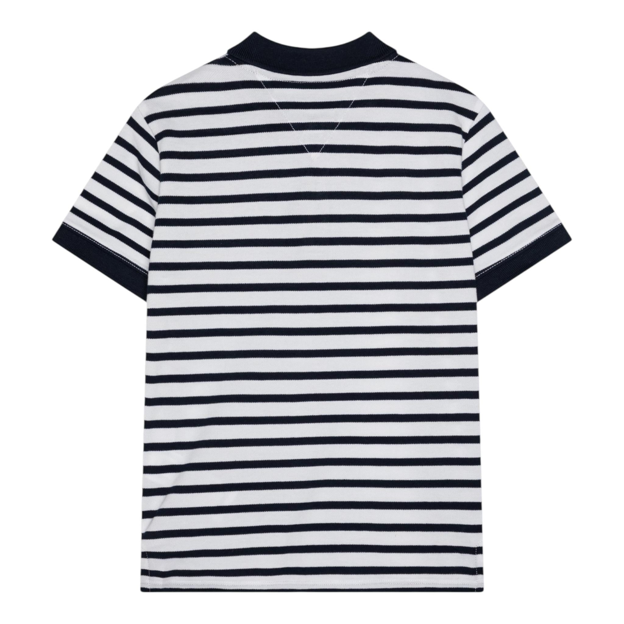 Tommy Hilfiger Polo Mezza Manica Fantasia A Righe per Bambino KB0KB09103 BIANCO/BLU TOMMY HILFIGER 