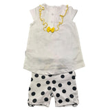 Kangaroo 3-teiliges Set, weißes Tank-Short für Baby-Mädchen