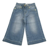 M+E' Jeans Tinta Unita Modello Palazzo per Bambina UE1706X AZZURRO M+E' 